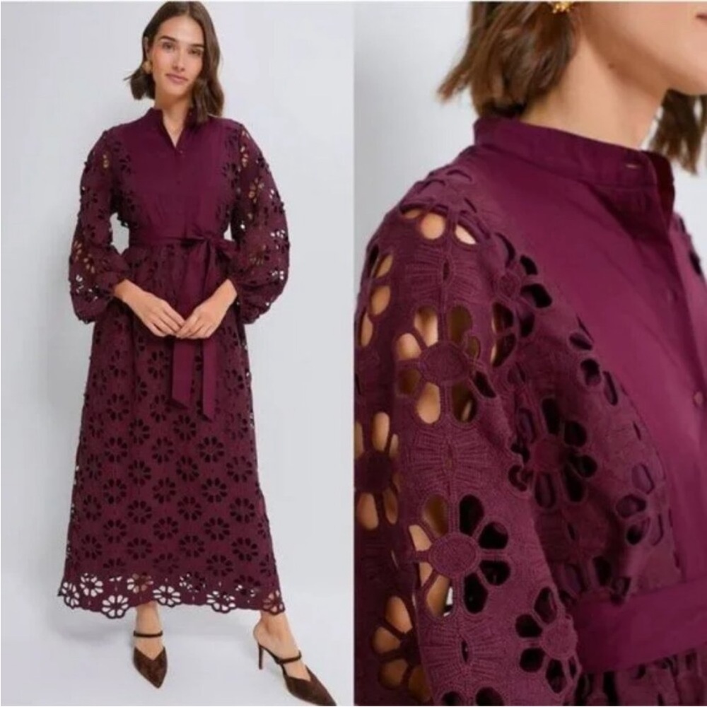 Tuckernuck Burgundy Calliope Dress